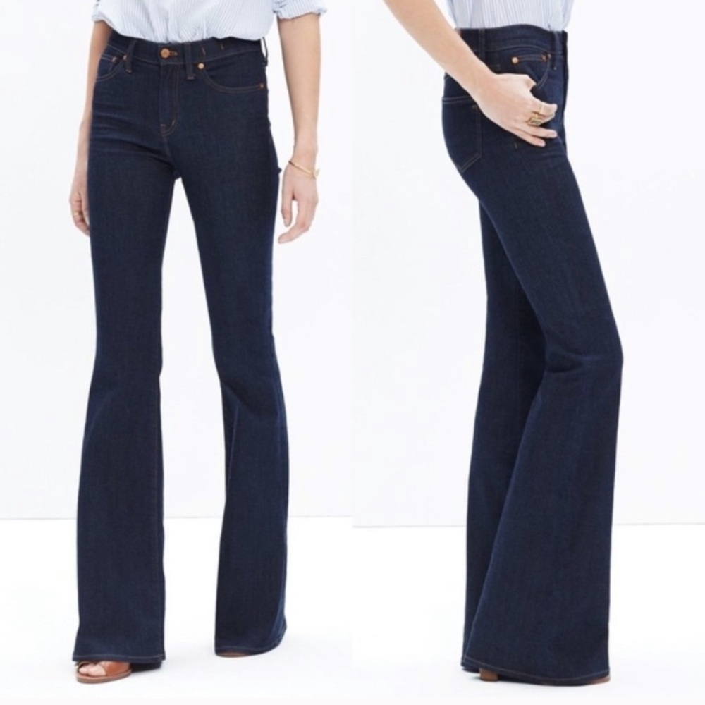 Madewell Flea Market Flare Dark Wash Jeans 30